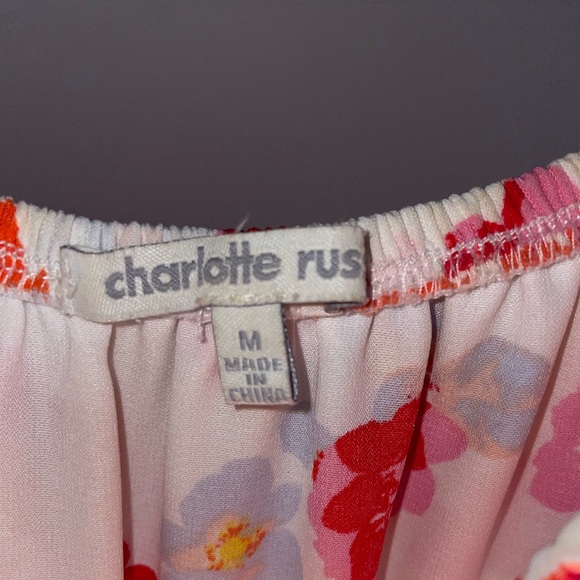 Charlotte Russe Brand Off the shoulder floral romper - Picture 3 of 3